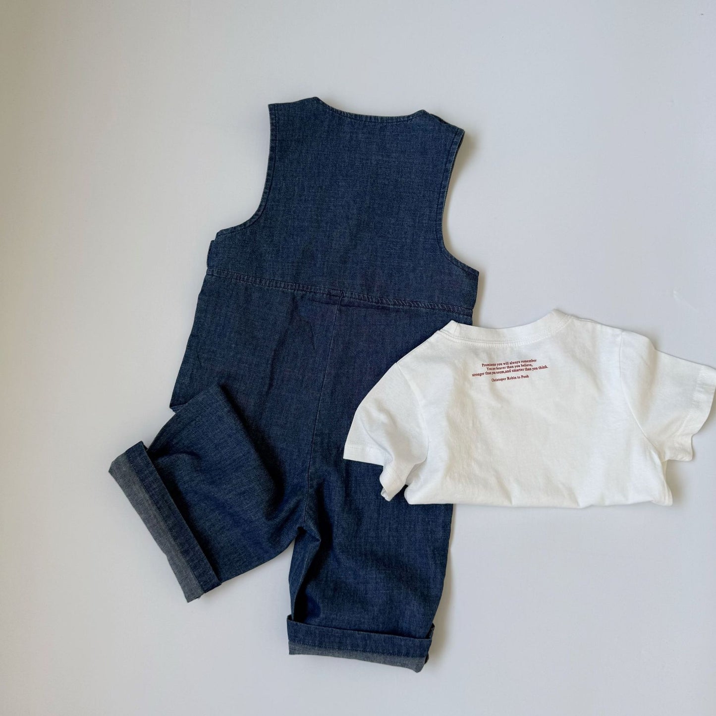 Denim Shoulder Button Jumpsuit デニム ノースリーブジャンプスーツ【mh0013649】