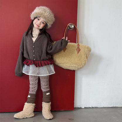 裏起毛レギンスパンツ トライバル ネイティブ柄 レギパン【mh0011911】