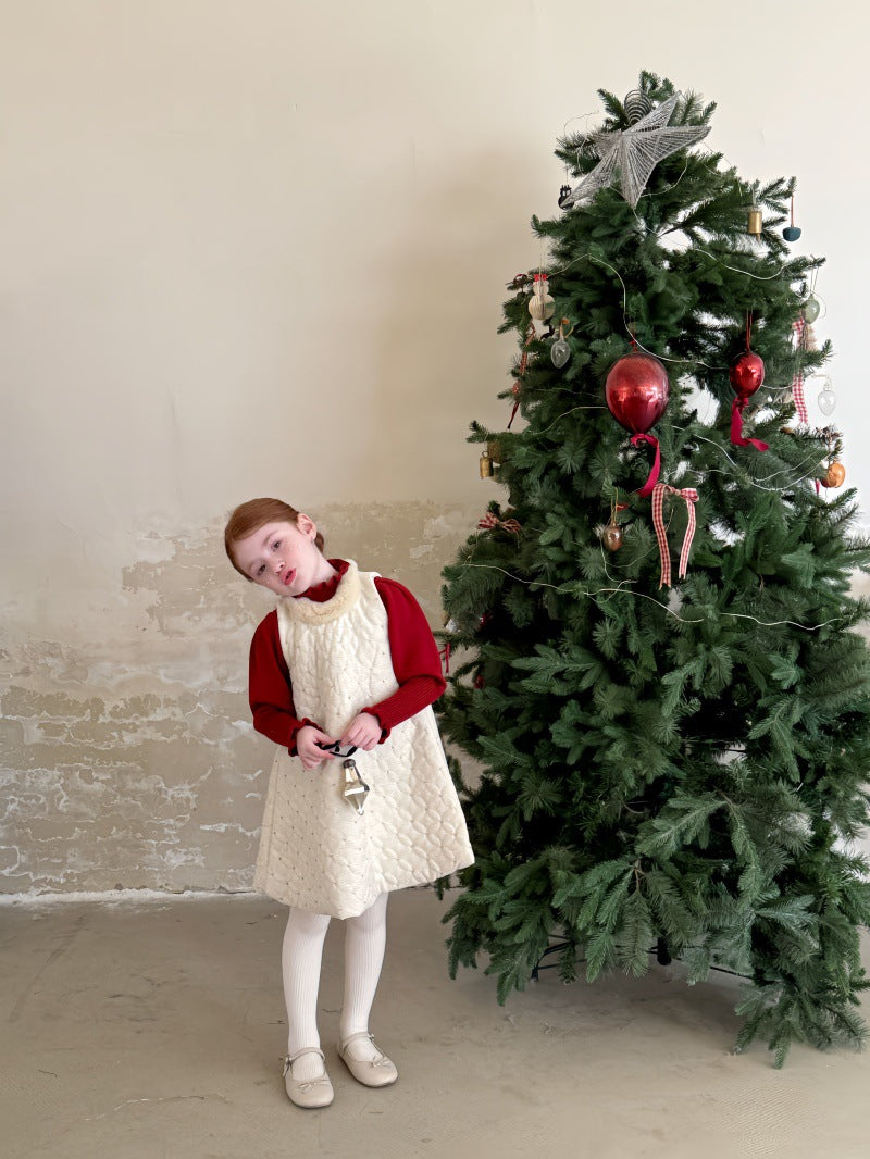 ノースリーブキルトワンピース ビーズ刺繍 キルティングドレス【mh0011885】