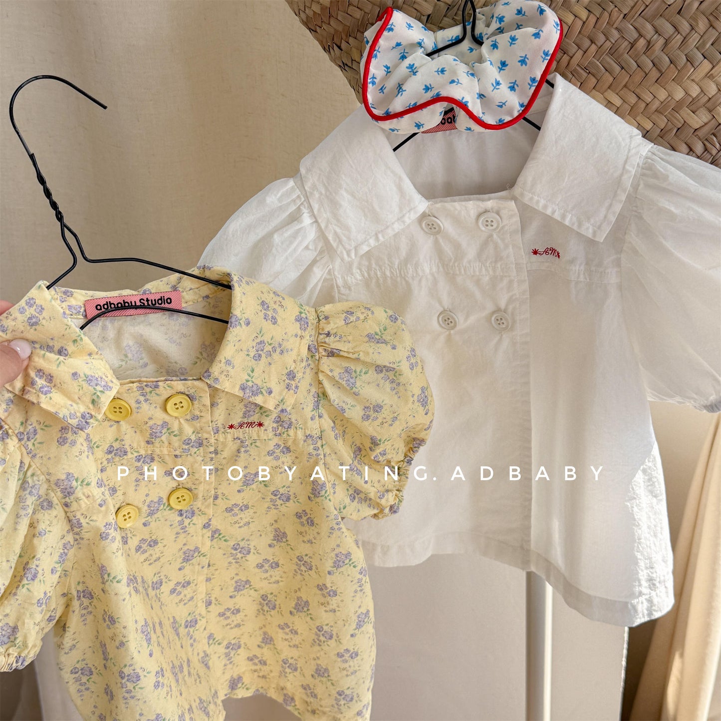 Puff Sleeve Floral Cotton Shirt パフスリーブ フラワー コットン シャツ【mh0012656】