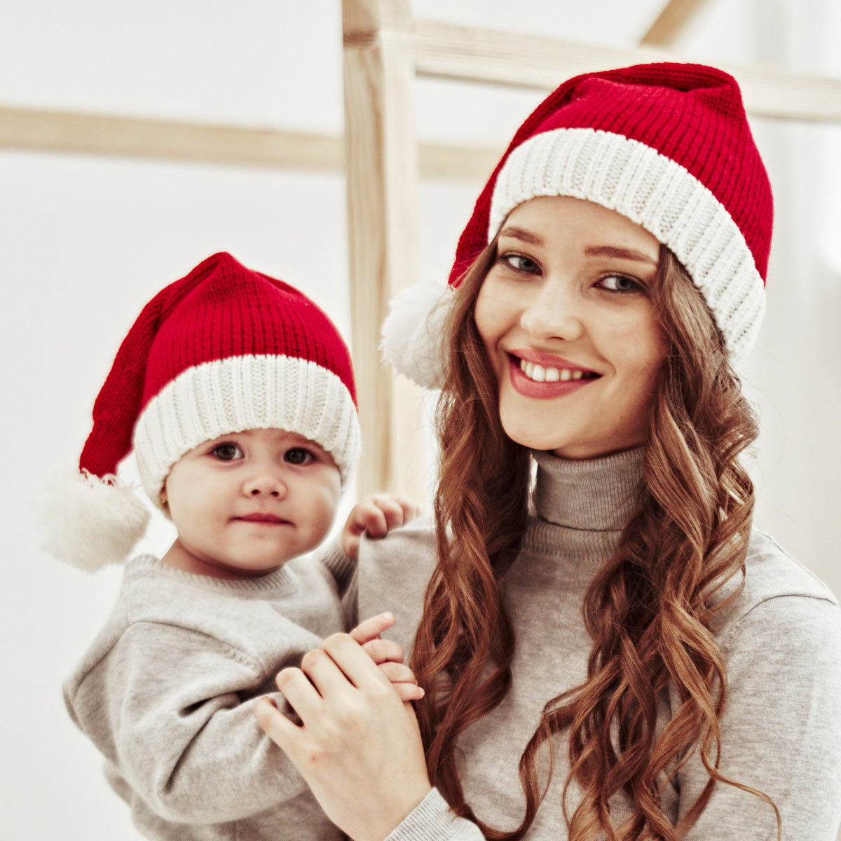 Baby Kids Knit Santa Pom-pom Hat Knit Cap 【mh0000889】
