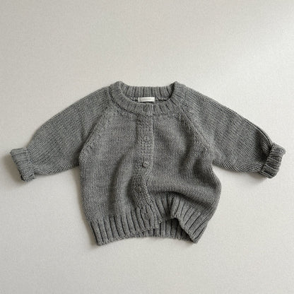 Baby Kids Round Neck Knit Cardigan【mh0014626】