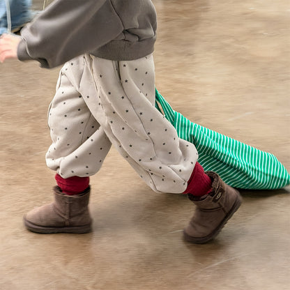 裏ボアスウェットパンツ 星スタープリント 暖パン ジャージ【mh0011907】