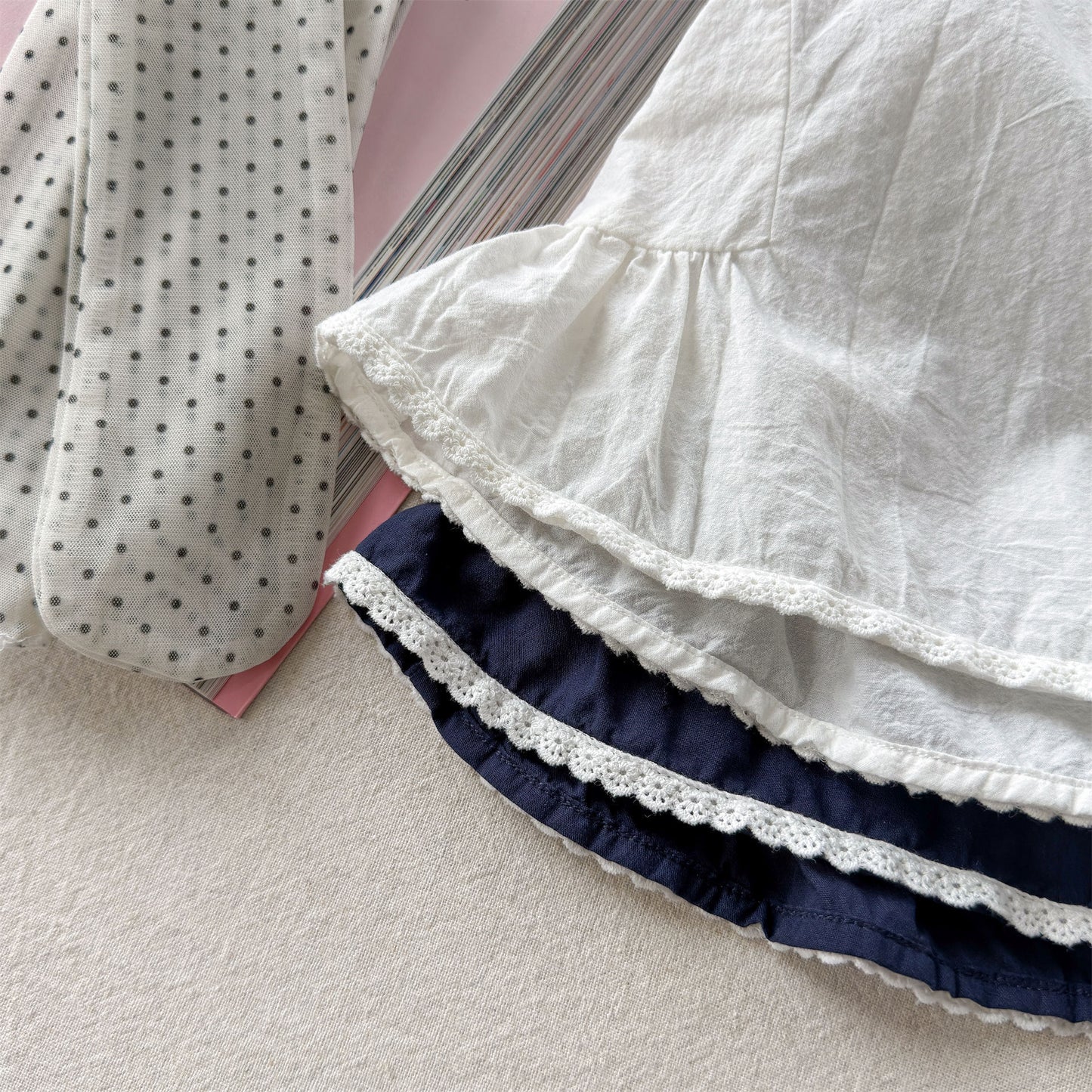 Sleeveless Lace Peplum Shirt レース ノースリーブブラウス【mh0013455】