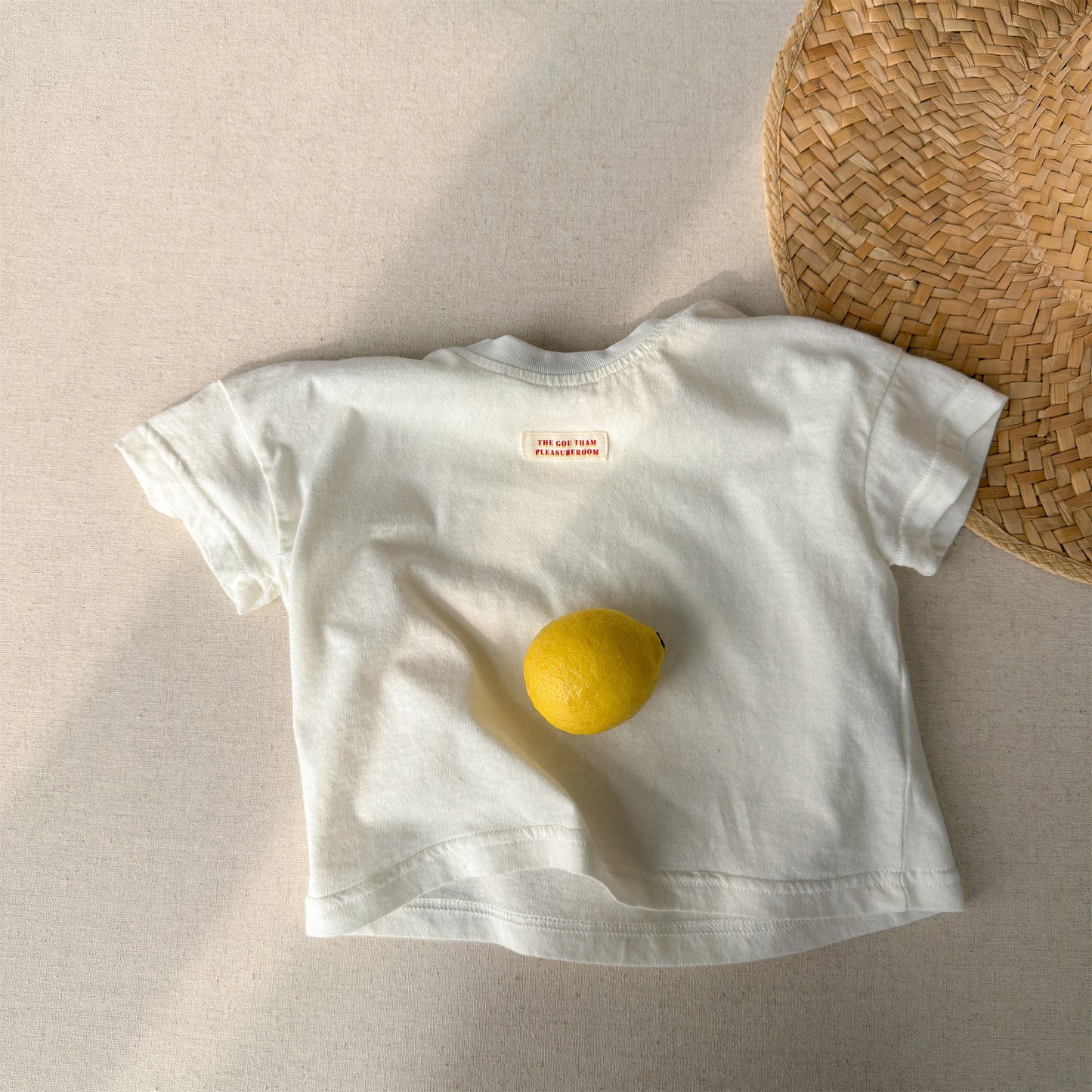 Minimal Woven Patch T-Shirt ドロップショルダー 半袖Tシャツ【mh0013224】