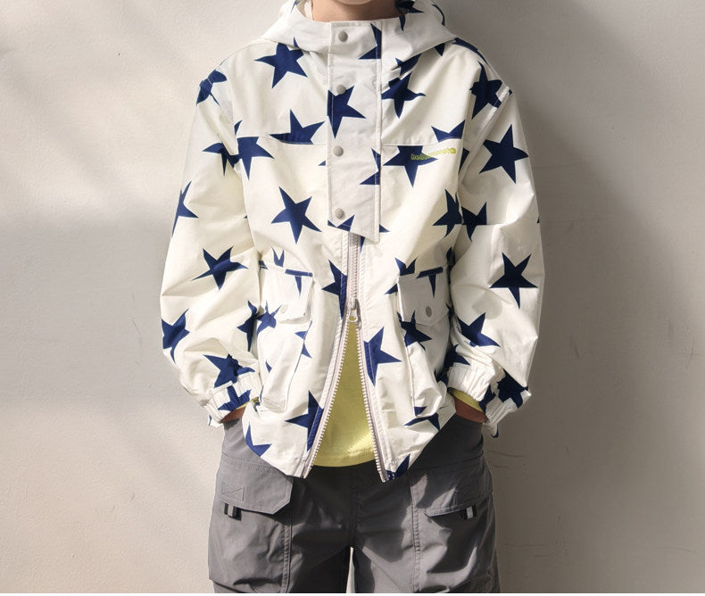 Stardust Windproof Hooded Jacket 星柄 長袖ジャケット【mh0013626】