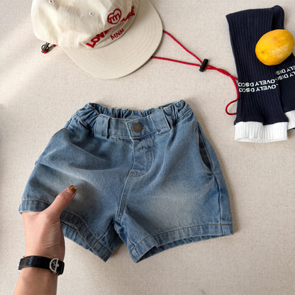 Vintage Washed Denim Shorts ベーシック デニムショートパンツ【mh0013225】