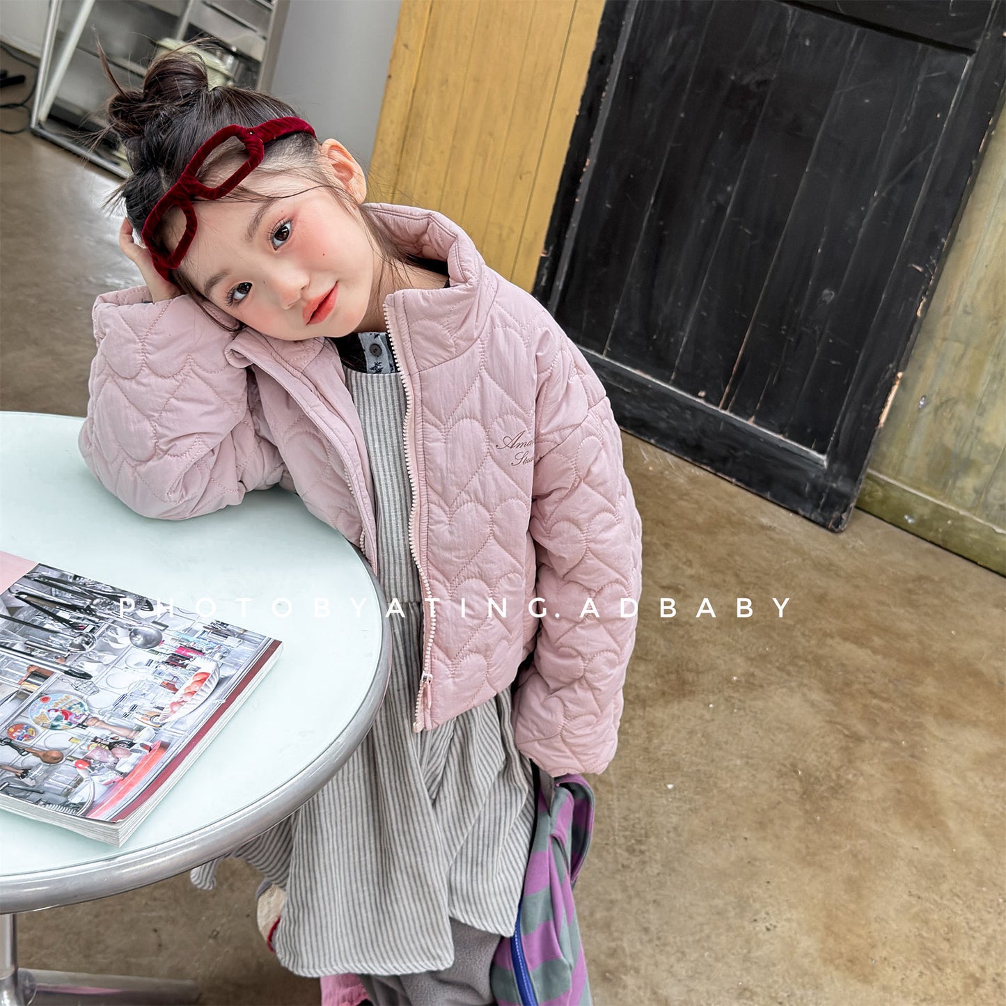 ハートキルティングジャケット キルトブルゾン ショートコート【mh0011912】