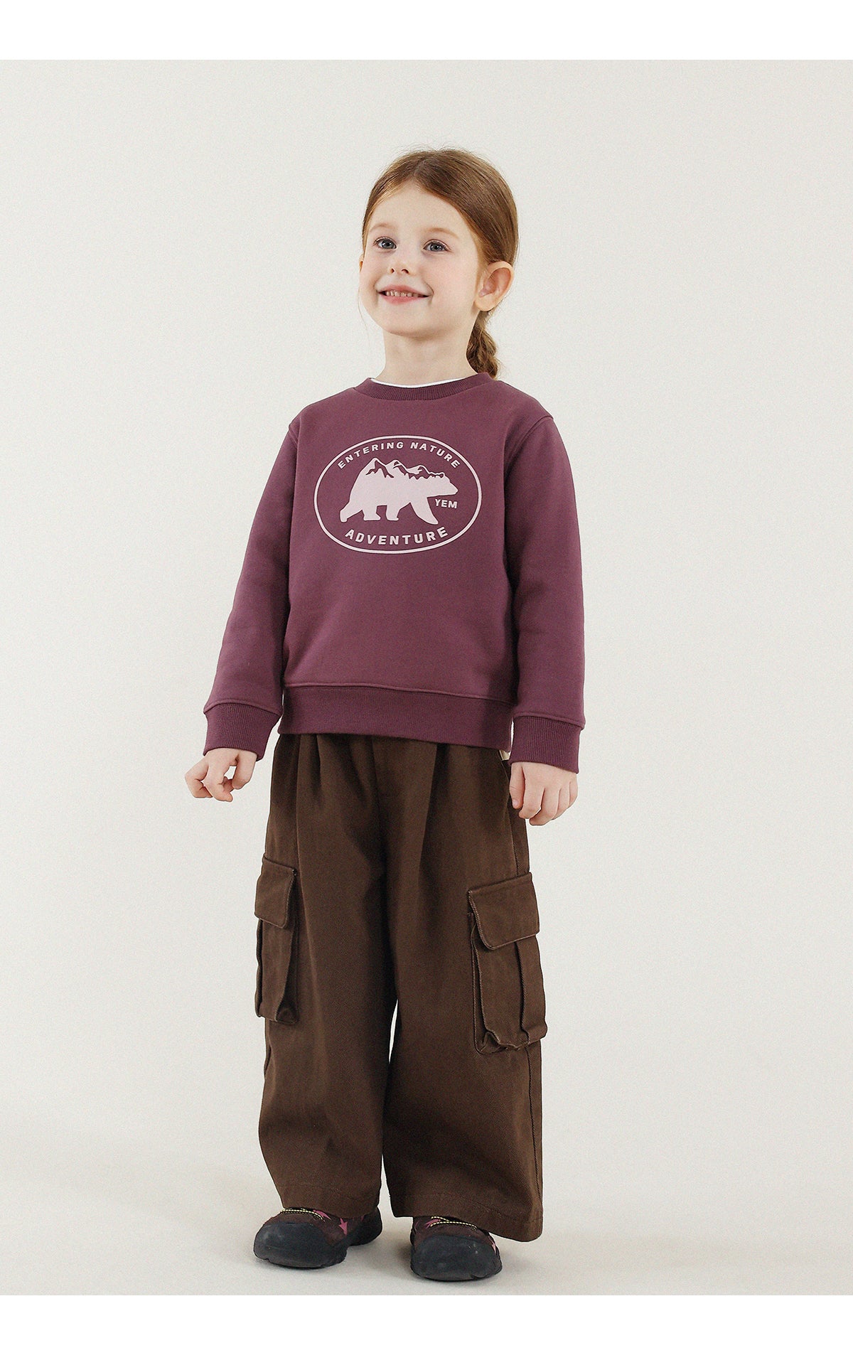 -長袖スウェットシャツ 裏起毛 プリント クルーネック 暖か【mh0011342】 - mamahalo shop - 長袖Tシャツ -  べビー服 - 子供服 - 男の子 - 女の子