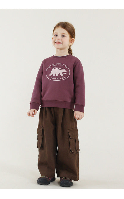 -長袖スウェットシャツ 裏起毛 プリント クルーネック 暖か【mh0011342】 - mamahalo shop - 長袖Tシャツ -  べビー服 - 子供服 - 男の子 - 女の子