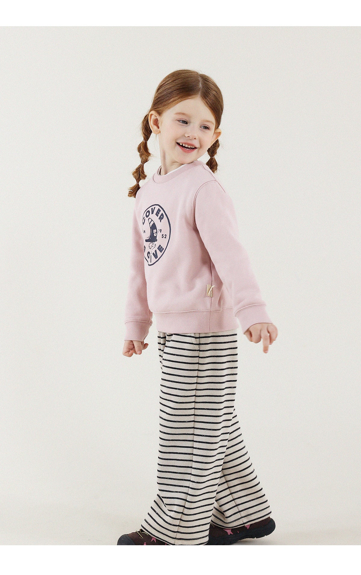 -長袖スウェットシャツ 裏起毛 プリント クルーネック 暖か【mh0011342】 - mamahalo shop - 長袖Tシャツ -  べビー服 - 子供服 - 男の子 - 女の子