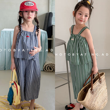 Stripe Camisole Overalls Retro Pop [mh0013704]