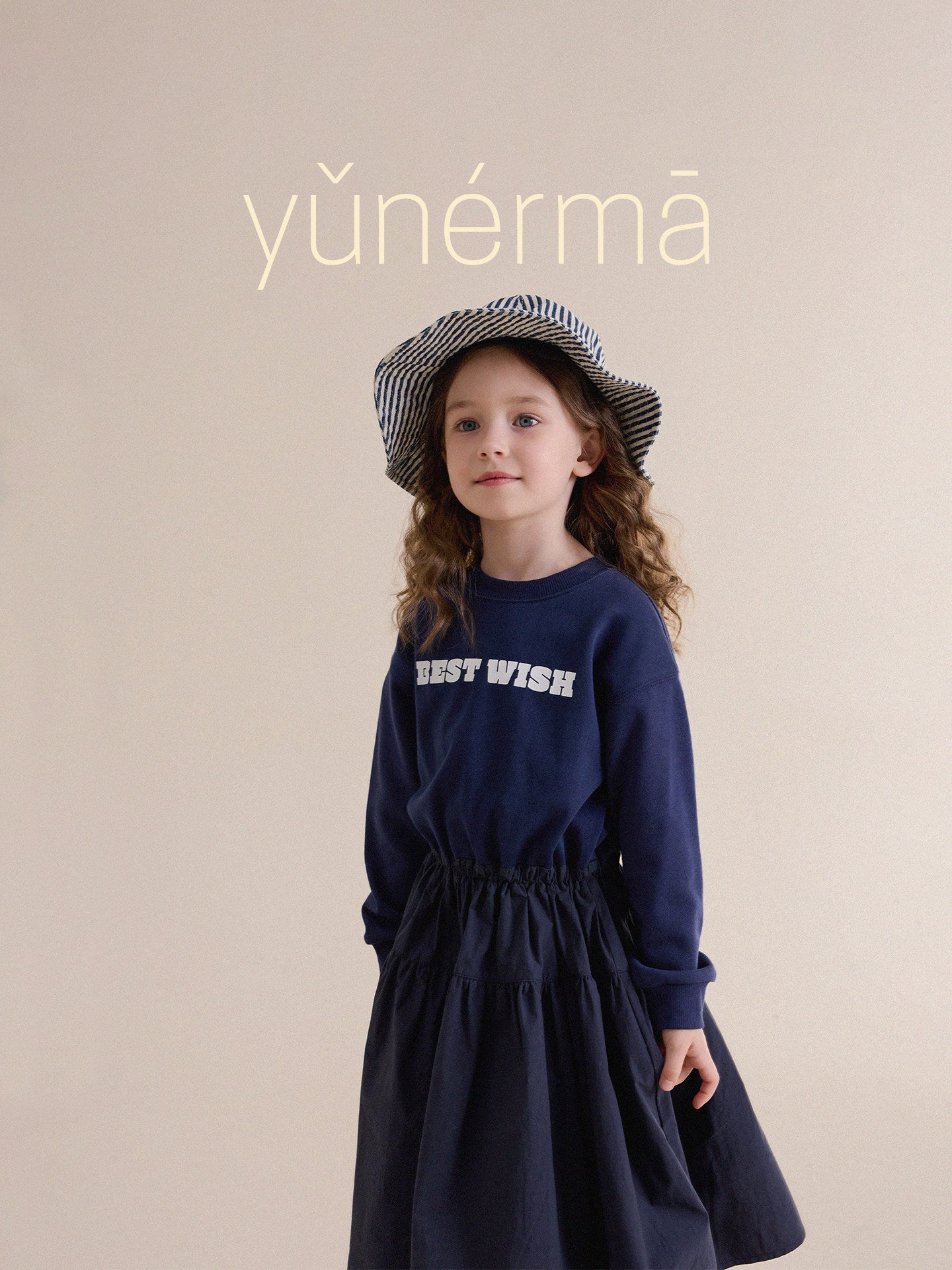 Kids' Junior Printed Docking Long-Sleeve Dress