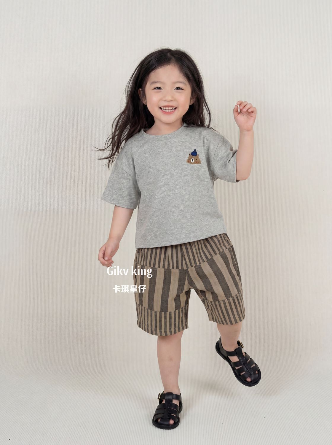 Striped Casual Cotton Shorts ストライプ ハーフパンツ【mh0013473】