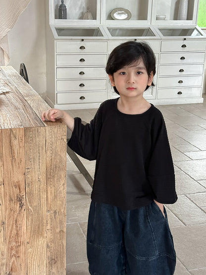 Kids' Striped Raglan Long-Sleeve T-Shirt   【mh0014785】