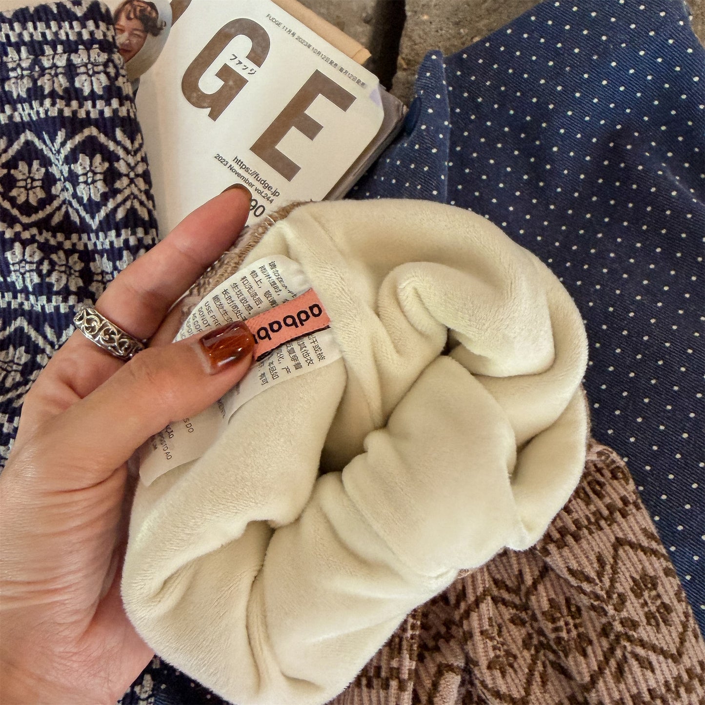 裏起毛レギンスパンツ トライバル ネイティブ柄 レギパン【mh0011911】