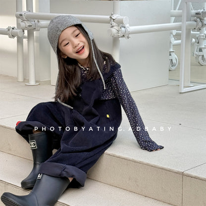 -コーデュロイオーバーオール サロペット ワイドパンツ【mh0010811】 - mamahalo shop - オーバーオール -  べビー服 - 子供服 - 男の子 - 女の子