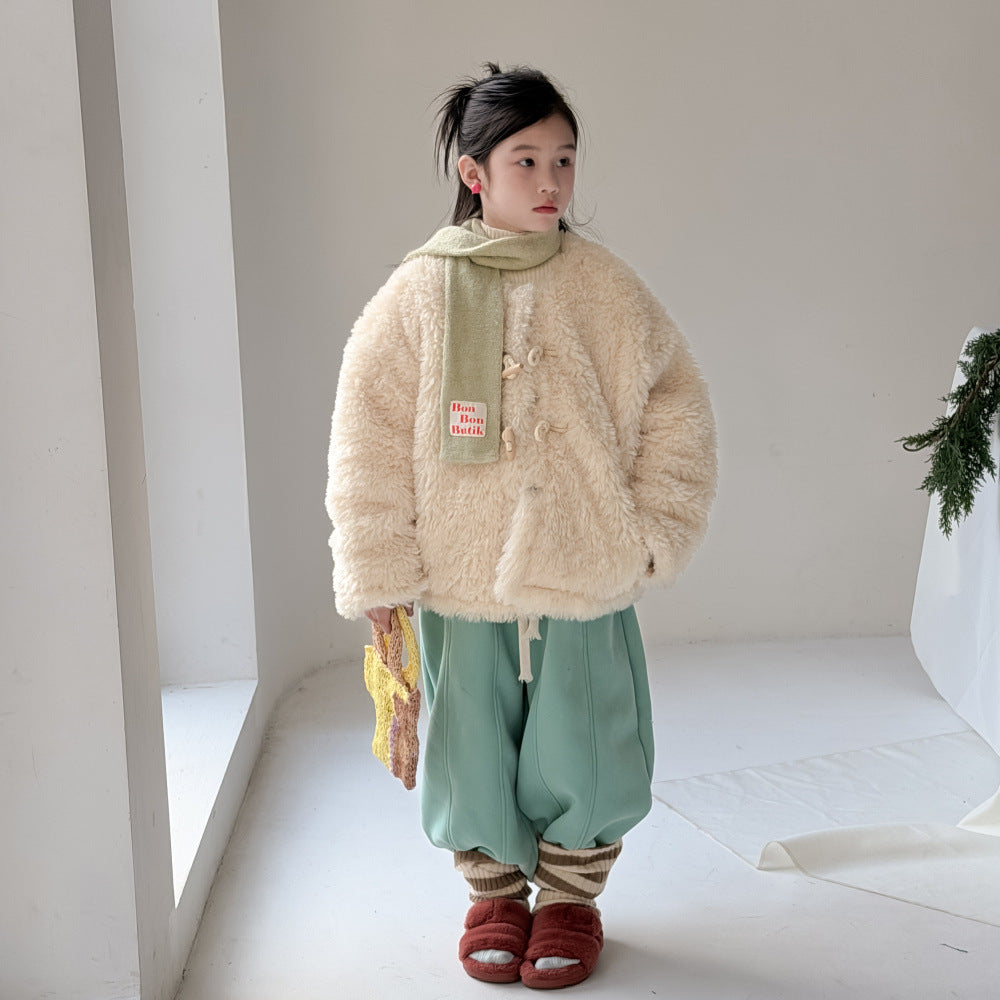 フリースダッフルジャケット ファーフリース トグルボタン アウター【mh0011865】