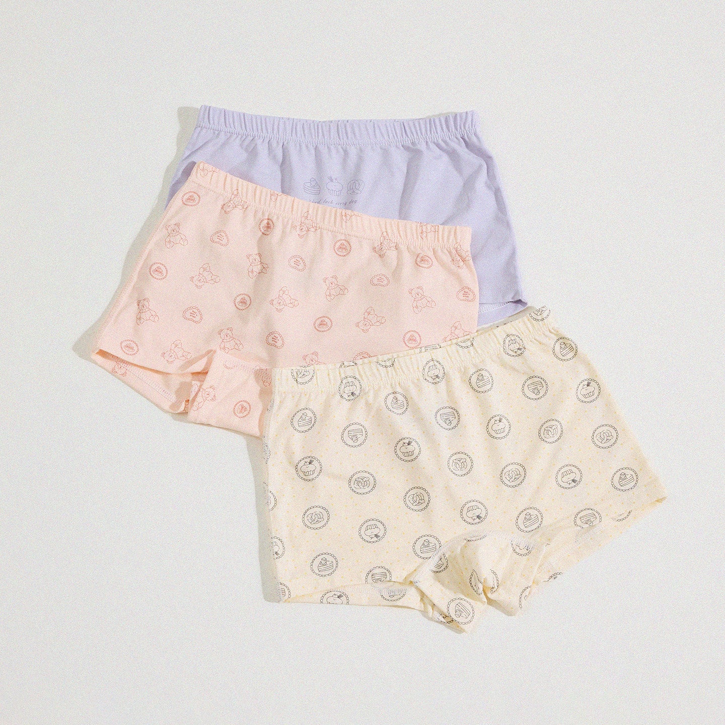 Girls' Cartoon Breathable Boxer Shorts ボタニカルプリント ボクサーパンツ【mh0013205】