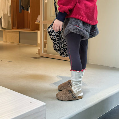 -ボアショートパンツカラーステッチもこもこあったかボトムス【mh0010910】 - mamahalo shop - ハーフパンツ・ショートパンツ -  べビー服 - 子供服 - 男の子 - 女の子