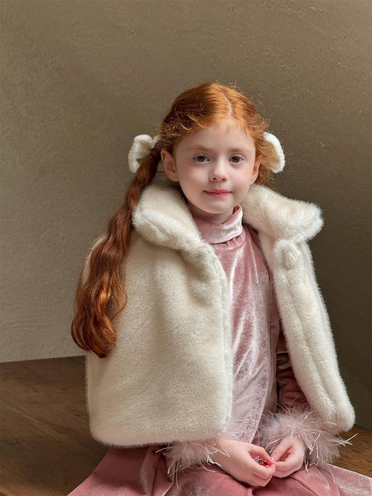 Boa cape, fur bolero, eco-fur party poncho [mh0011753]