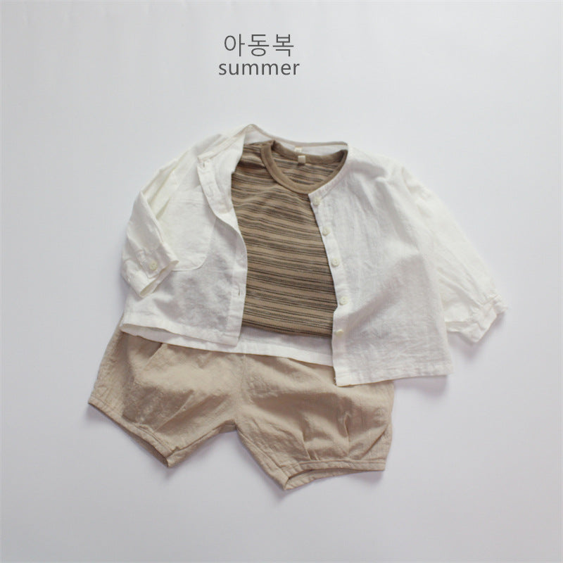 Kids Border Waffle Tank Top [mh0001983]
