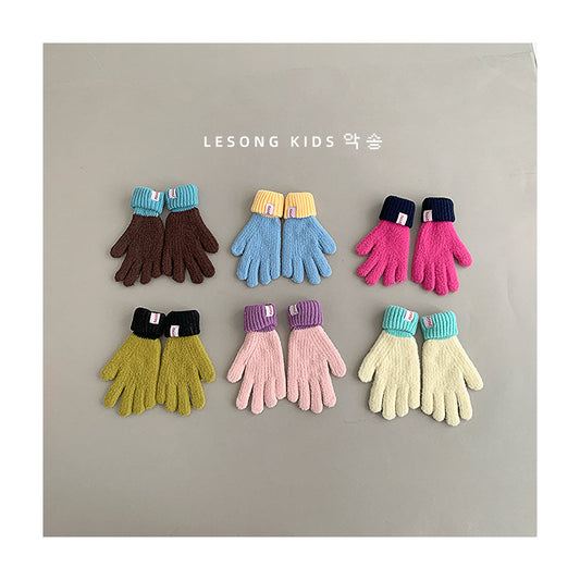 キッズ手袋 ミトン バイカラー カラフル グローブ【mh0011809】