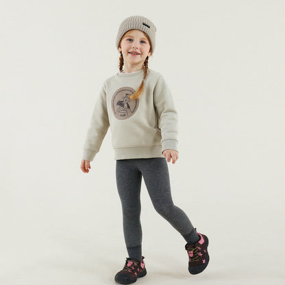 -長袖スウェットシャツ 裏起毛 プリント クルーネック 暖か【mh0011342】 - mamahalo shop - 長袖Tシャツ -  べビー服 - 子供服 - 男の子 - 女の子