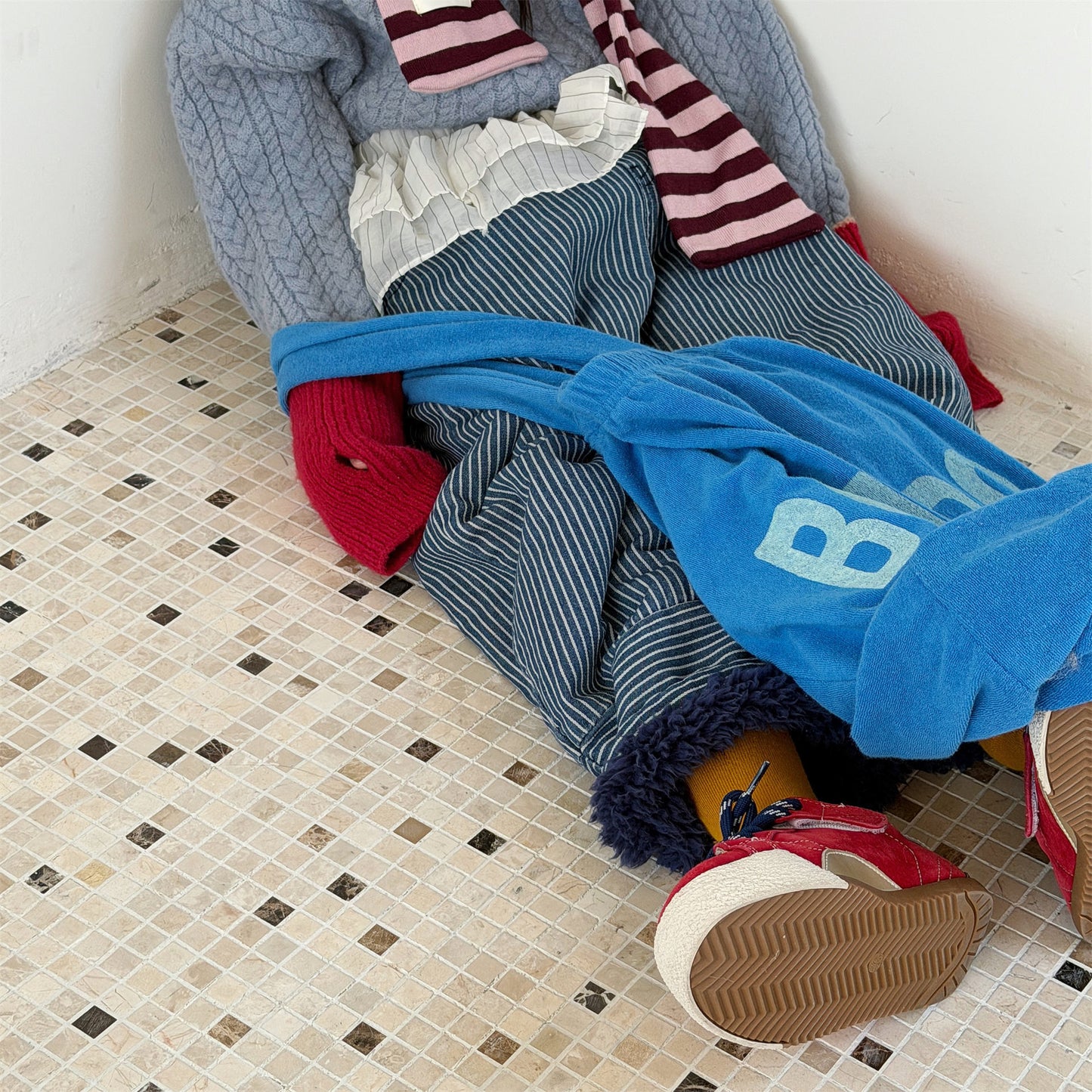 裏ボアデニムパンツ ストライプ 暖パン ジーンズ【mh0011914】