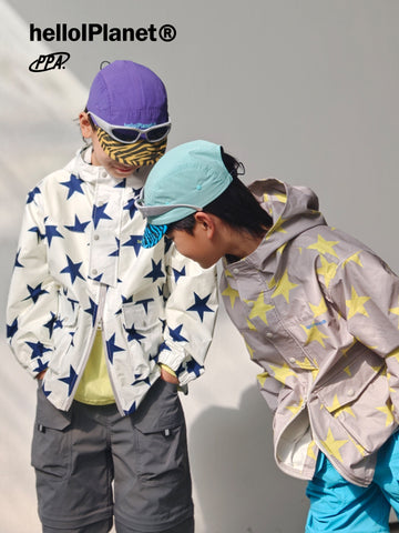 Stardust Windproof Hooded Jacket 星柄 長袖ジャケット【mh0013626】