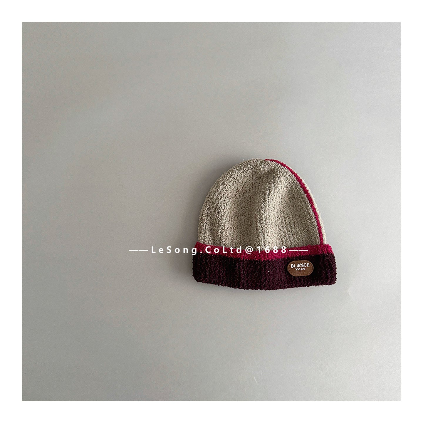 キッズ帽子 カラーブロック ニットキャップ ビーニー【mh0011810】