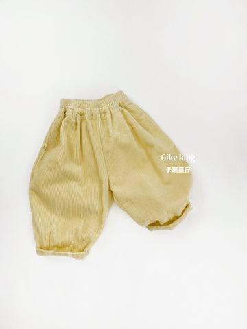 Corduroy Wide Leg Bloomers コーデュロイ バルーンパンツ【mh0012572】