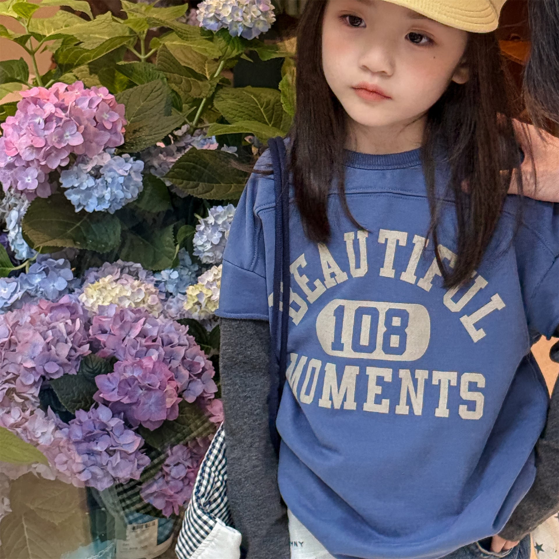 -ロゴプリントベストドッキング長袖Tシャツ スウェット【mh0010806】 - mamahalo shop - 長袖Tシャツ -  べビー服 - 子供服 - 男の子 - 女の子