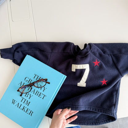 -ナンバーワッペン星柄フリーストレーナー【mh0010909】 - mamahalo shop - トレーナー・フーディ -  べビー服 - 子供服 - 男の子 - 女の子