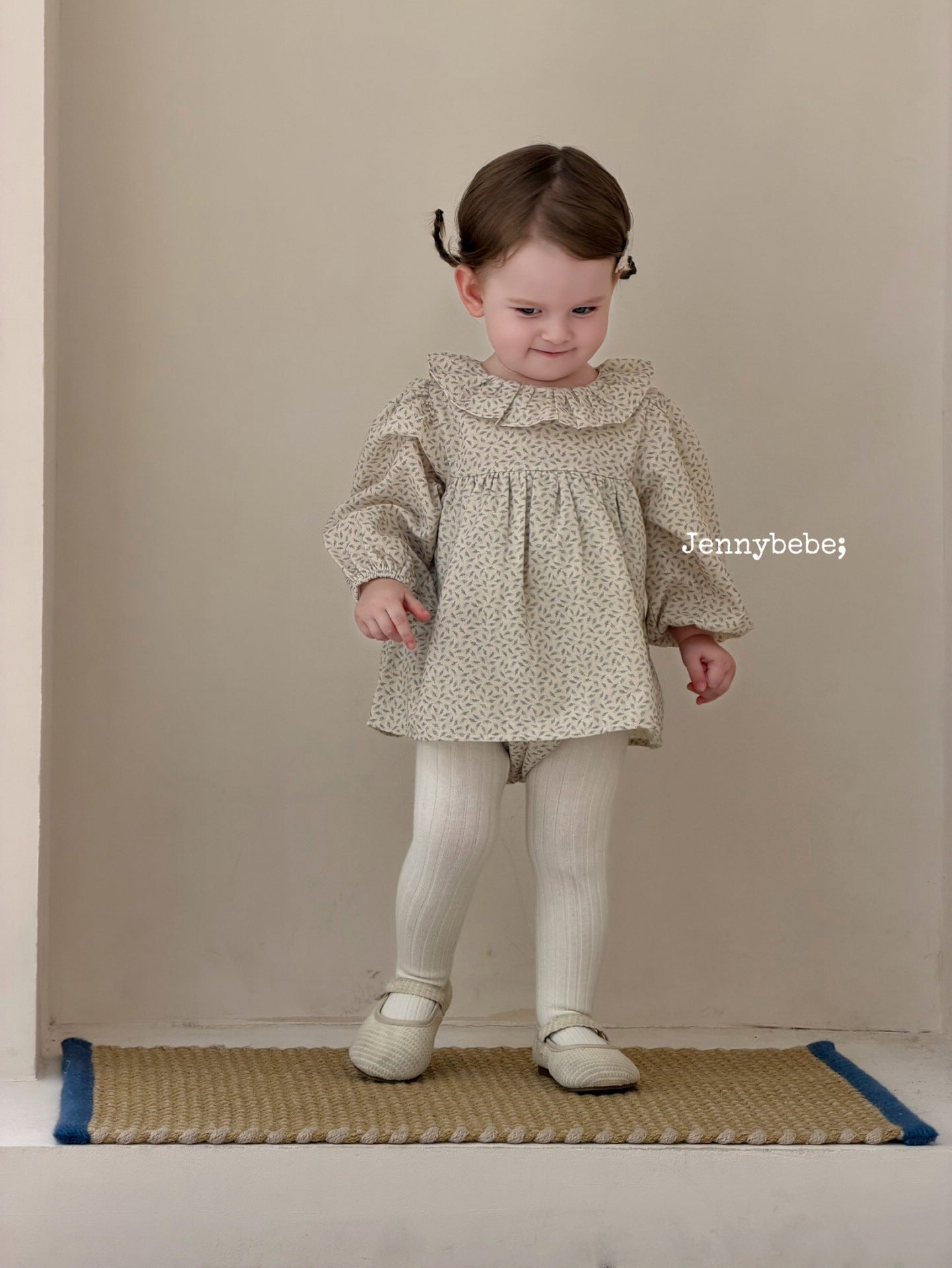 Baby Floral Frill Collar Long Sleeve Romper [mh0013890]