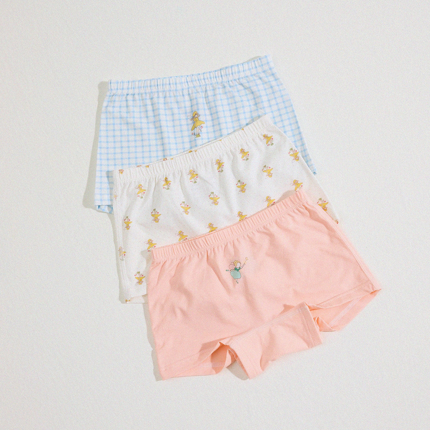 Girls' Cartoon Breathable Boxer Shorts ボタニカルプリント ボクサーパンツ【mh0013205】