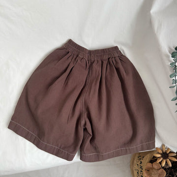 Stitch Details Loose Shorts [mh0013647]