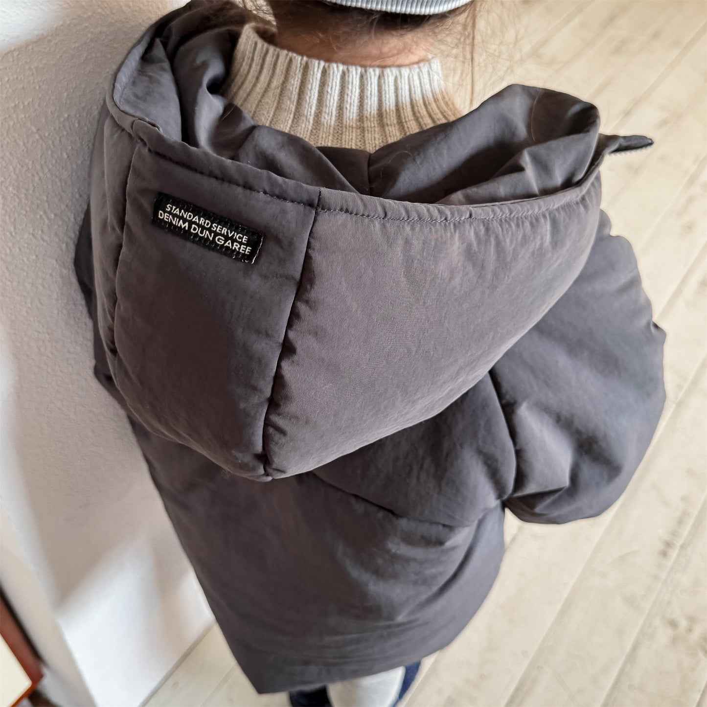 中綿ダウンジャケット パッチワーク アウター コート【mh0011900】