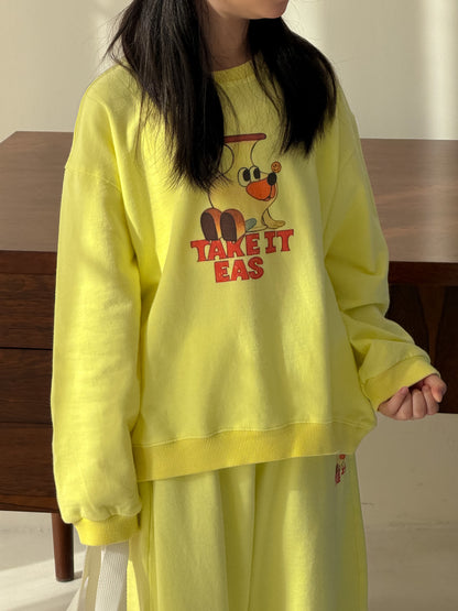 Dog Print Sweatshirt Set 犬 プリント スウェット セットアップ【mh0012515】