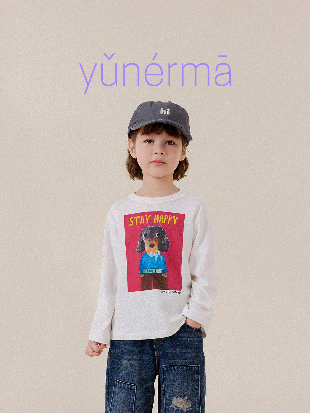 キッズ ジュニア プリント 長袖Tシャツ【mh0014255】