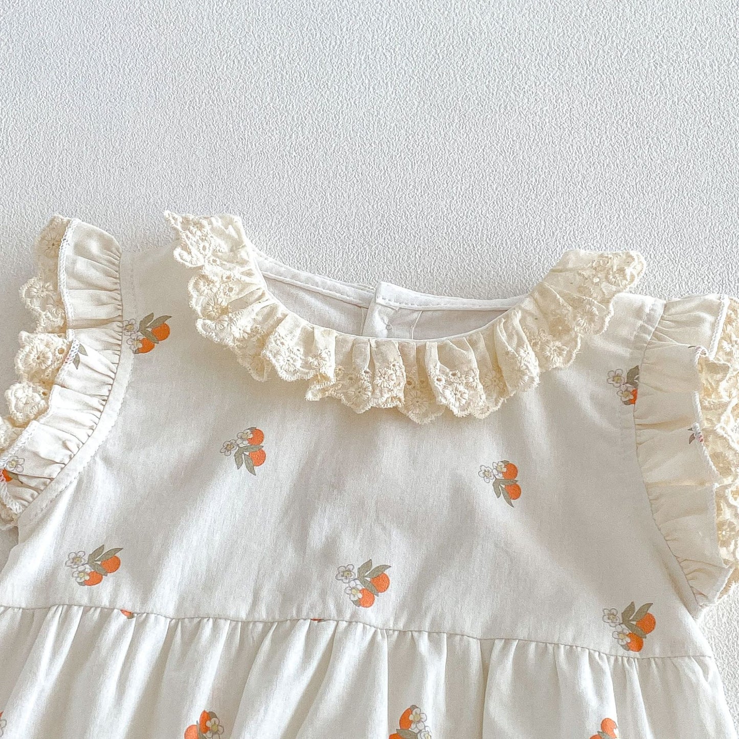 2026 Verano Coreano Nuevo Bebé Cubre Trasero Chaqueta Encaje Estilo Princesa Mono Triángulo Pelele Pequeño Bordado Floral Pelele
