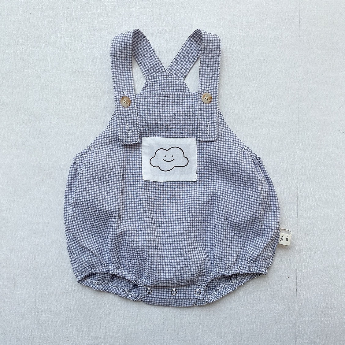 -ベビー チェック サスペンダー ロンパース【mh0000041】 - mamahalo shop - ノースリーブロンパース -  べビー服 - 子供服 - 男の子 - 女の子