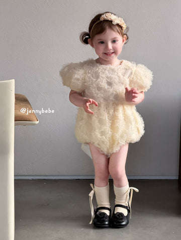 Tulle Ruffle Romper Dress チュール フリル ロンパース ワンピース【mh0012531】