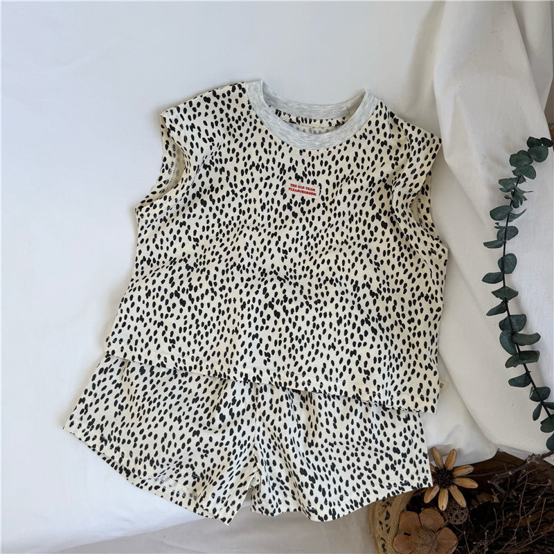 Leopard Print Round Neck Tank レオパード タンクトップ【mh0013648】
