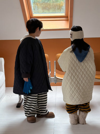 ミドル丈キルトコート キルティング ノーカラー アウター【mh0011878】