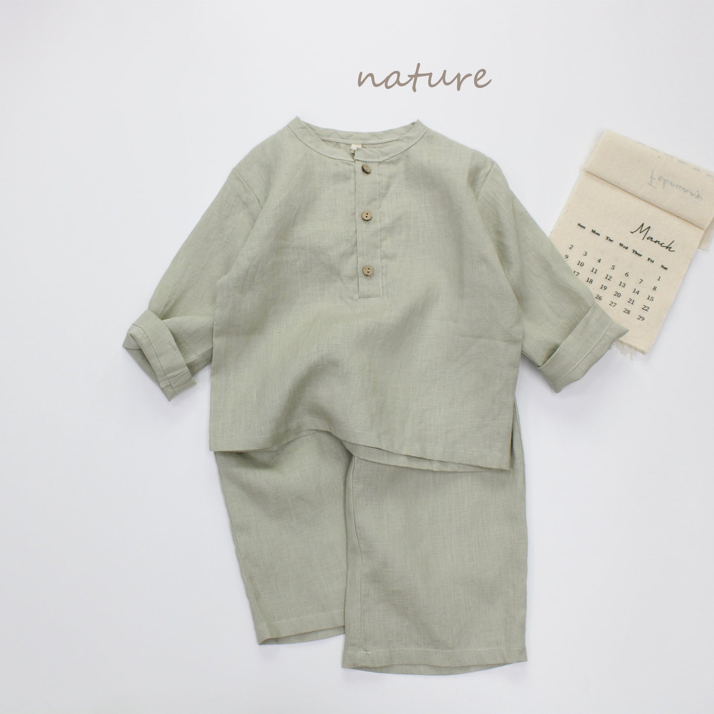 Linen Minimalist Trousers リネン ロングパンツ【mh0013629】