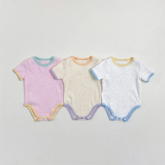 Mottle Speckled Short Sleeve Bodysuit ネップ 半袖ロンパース【mh0013509】