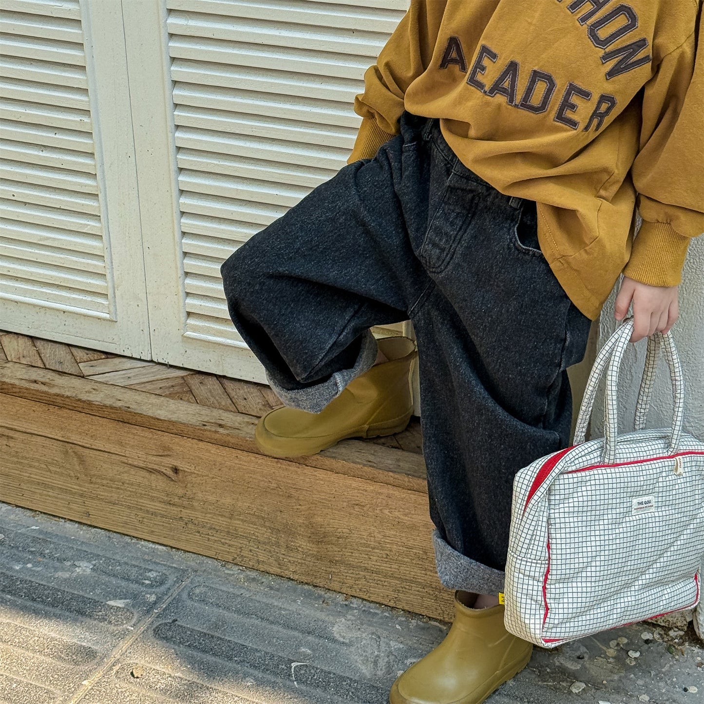 -キャラクタープリントポケットデニムパンツ ワイドパンツ【mh0010808】 - mamahalo shop - デニムパンツ -  べビー服 - 子供服 - 男の子 - 女の子