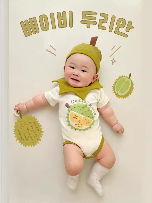 Durian Short Sleeve Romper With Hat ドリアン 半袖ロンパース【mh0013391】