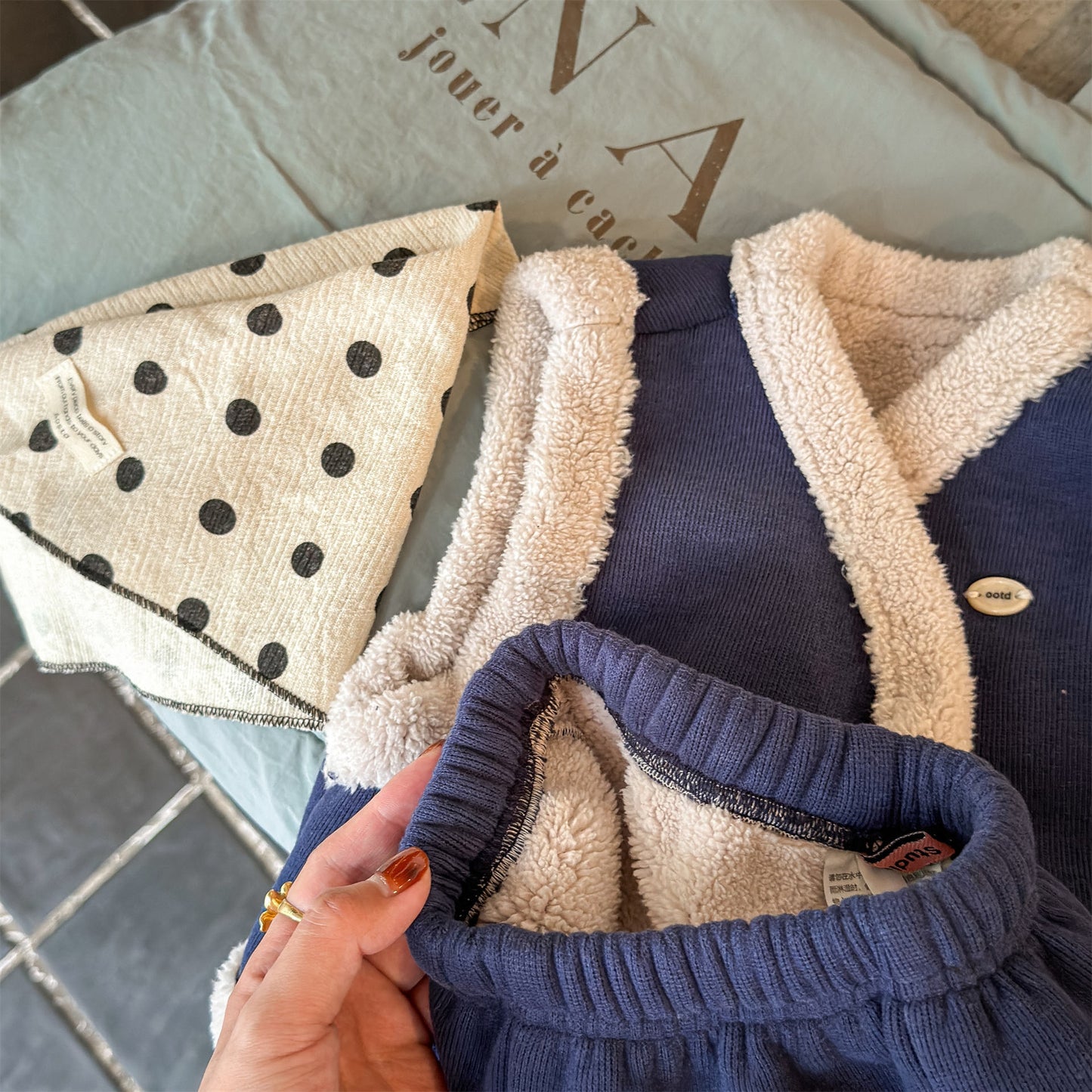 裏ボアセットアップ 2点セット ベスト+ショートパンツ【mh0011906】